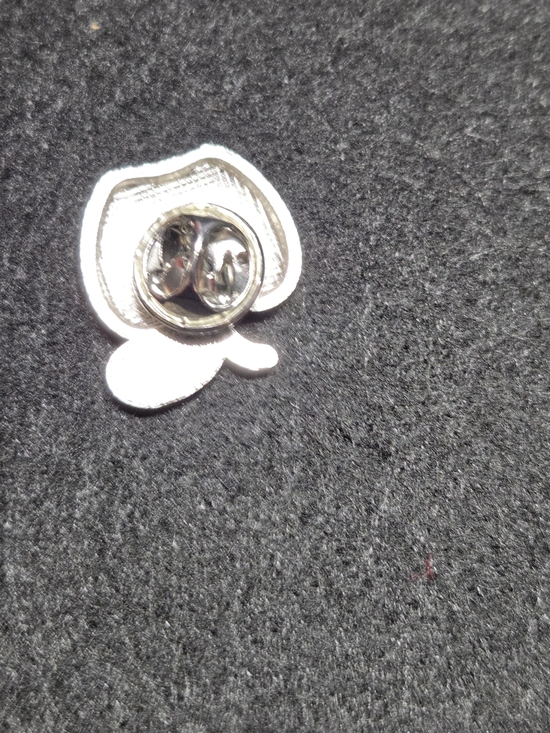 **Red Apple Enamel Pin with Green Leaf** - Picture 2 of 2